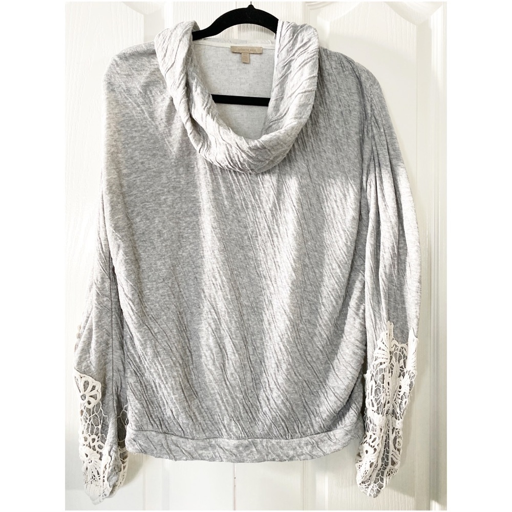 Bordeaux long sleeve cow neck shirt gray boho